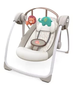 Ingenuity Soothe Compact Portable 6-Speed Plush Baby Swing