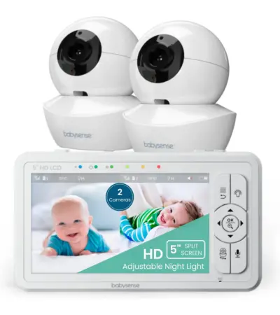 Babysense 5" HD Split-Screen Baby Monitor